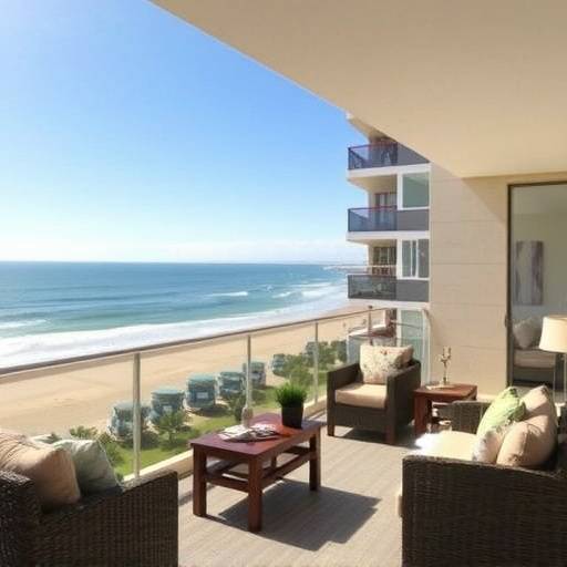 Beachfront apartment with ocean views in Umhlanga, Durban