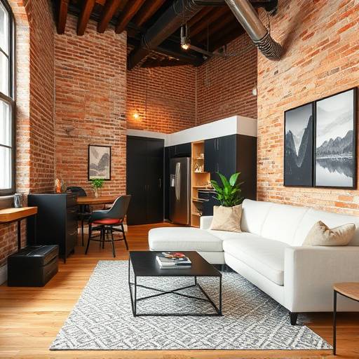 Modern apartment in Woodstock with exposed brick walls
