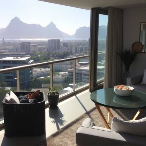 Modern apartment with balcony in Cape Town CBD